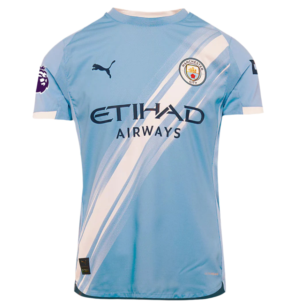Puma Manchester City 25/26 Authentic Home Jersey w/ EPL + Sponsor Patch (Team Light Blue/White)