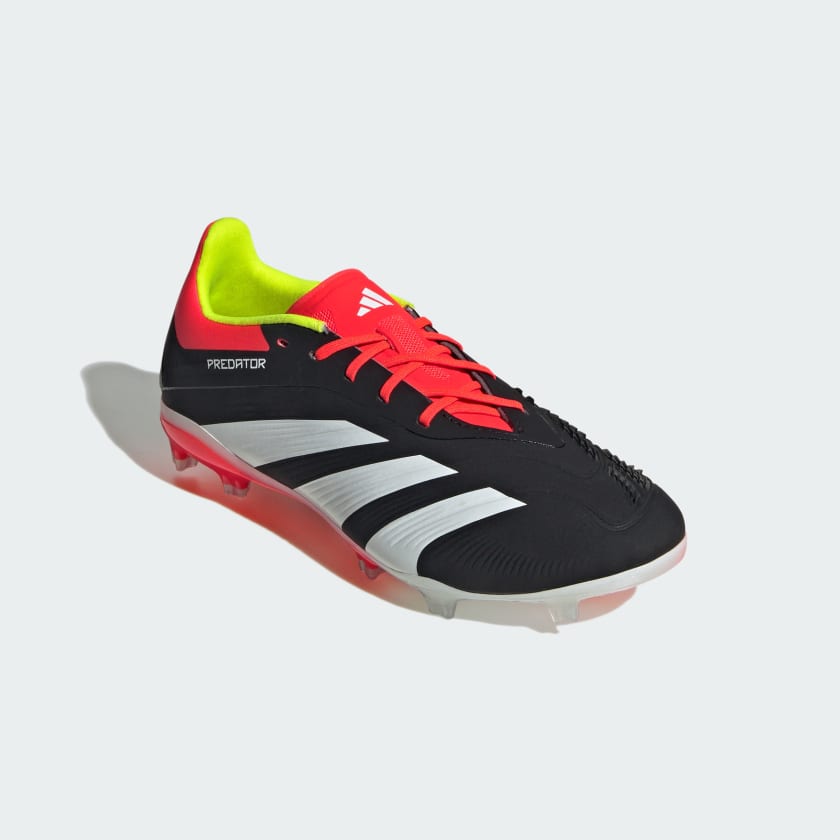 adidas Predator Elite FG Junior Firm Ground Soccer Cleat - Core Black/White/Solar Red