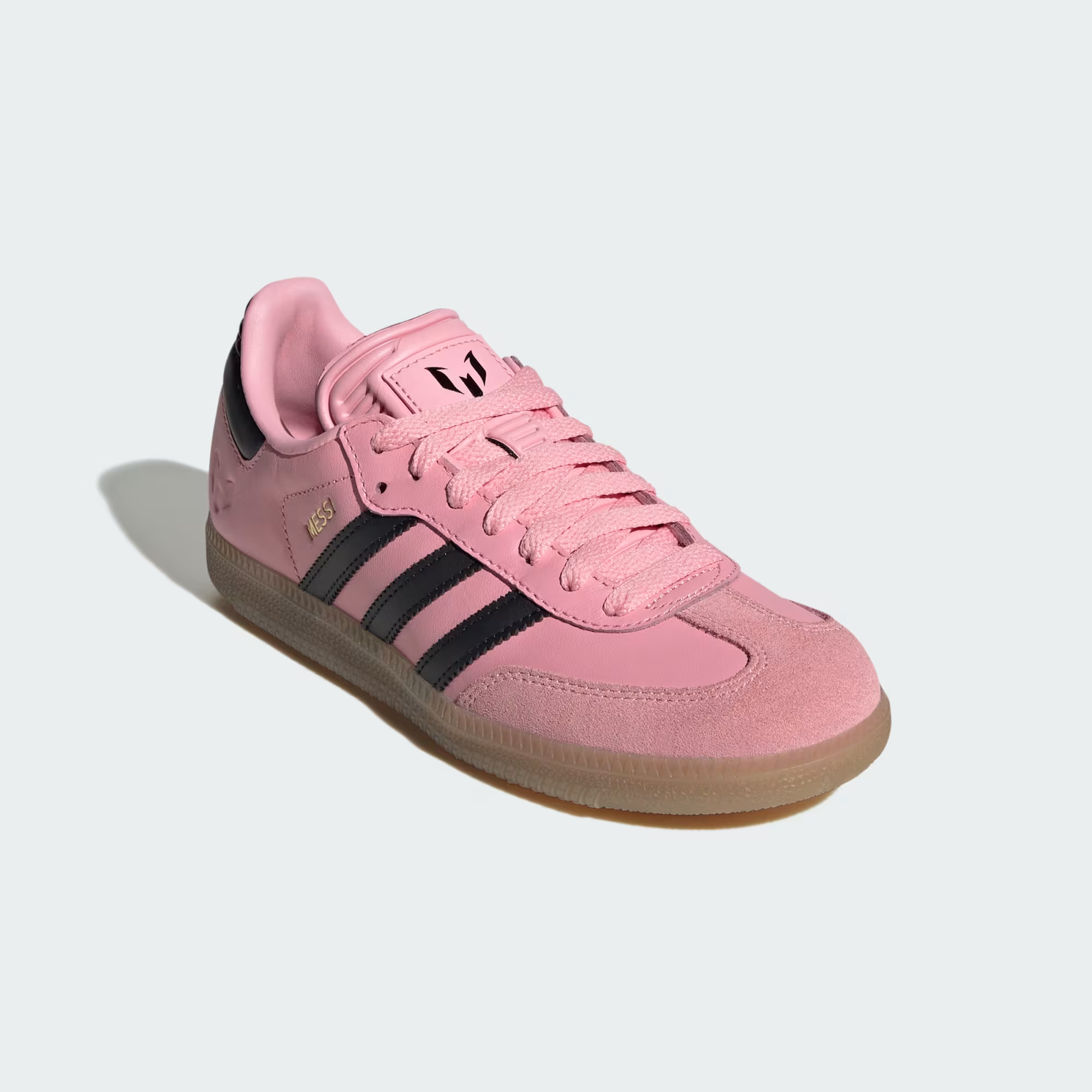 ADIDAS JR MESSI SAMBA SHOES- Light Pink/Black