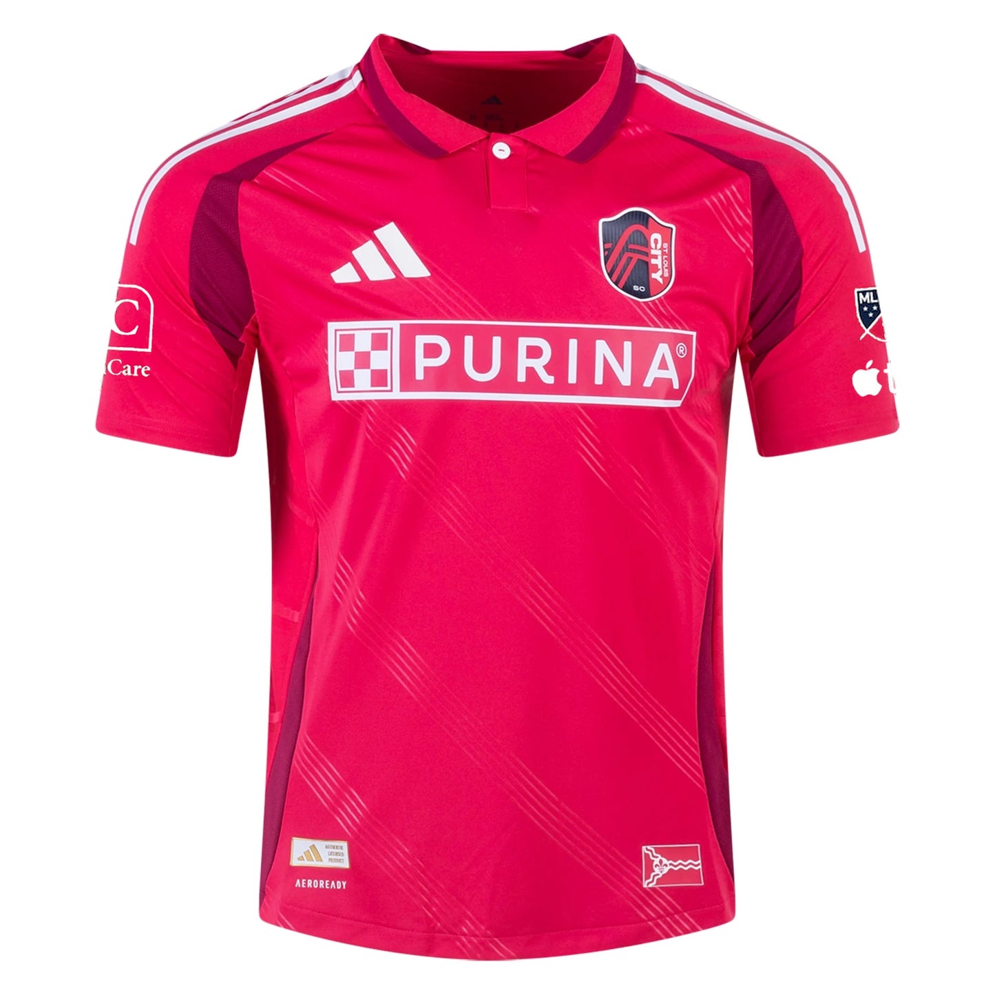 adidas Ben Lundt St. Louis FC Authentic Home Jersey 25/26 (Power Pink)