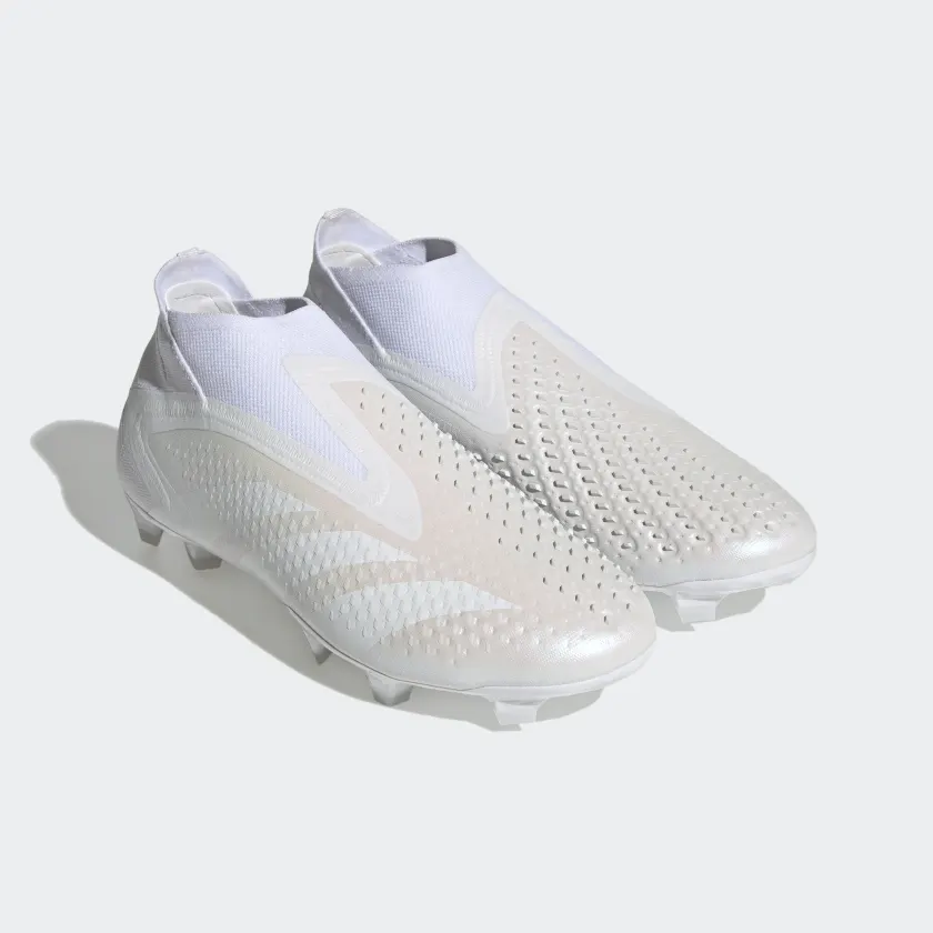 ADIDAS PREDATOR ACCURACY+ FIRM GROUND SOCCER CLEATS-Cloud White / Cloud White / Cloud White