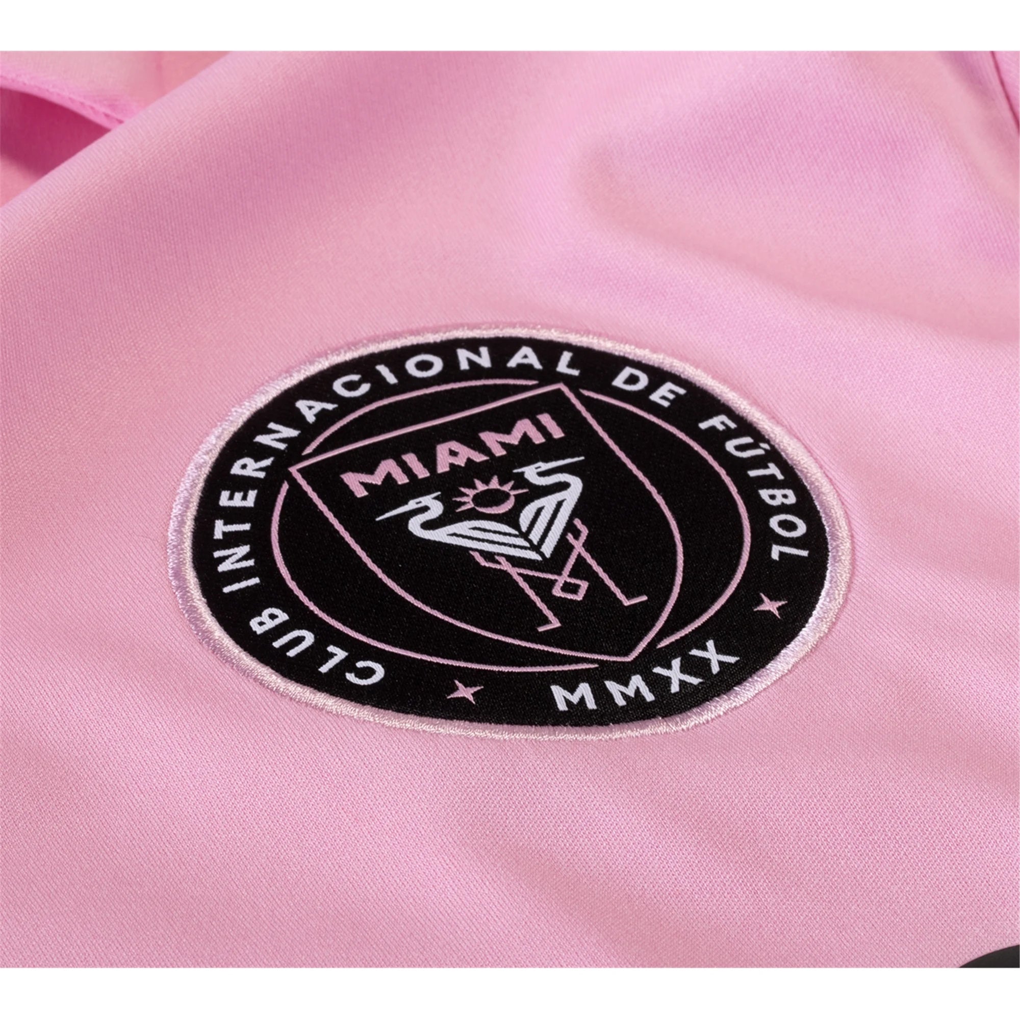 adidas Inter Miami Leonardo Campana Home Jersey 23/24 w/ MLS + Leagues Cup Patch + Match Details (True Pink/Black)