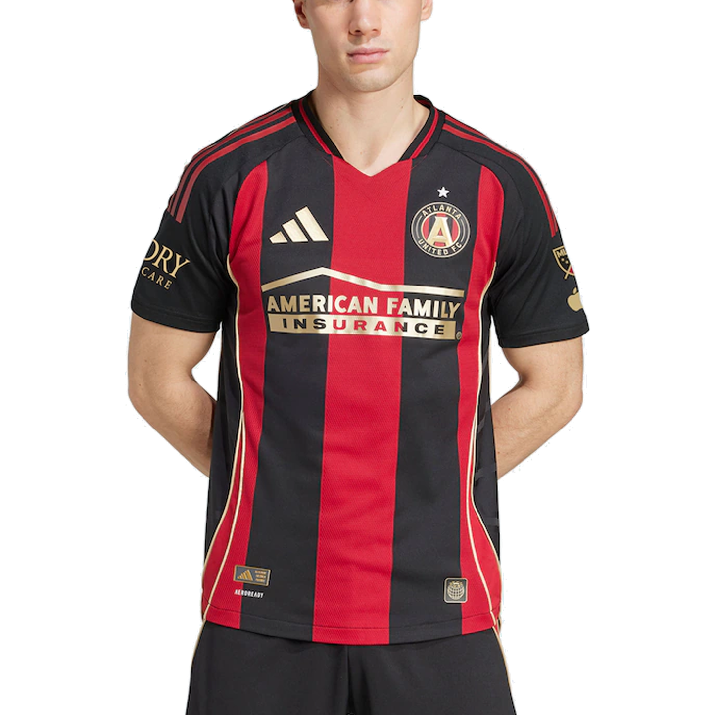 adidas Matt Edwards Atlanta United Authentic Home Jersey w/ MLS Patches 25/26 (Red/Black)