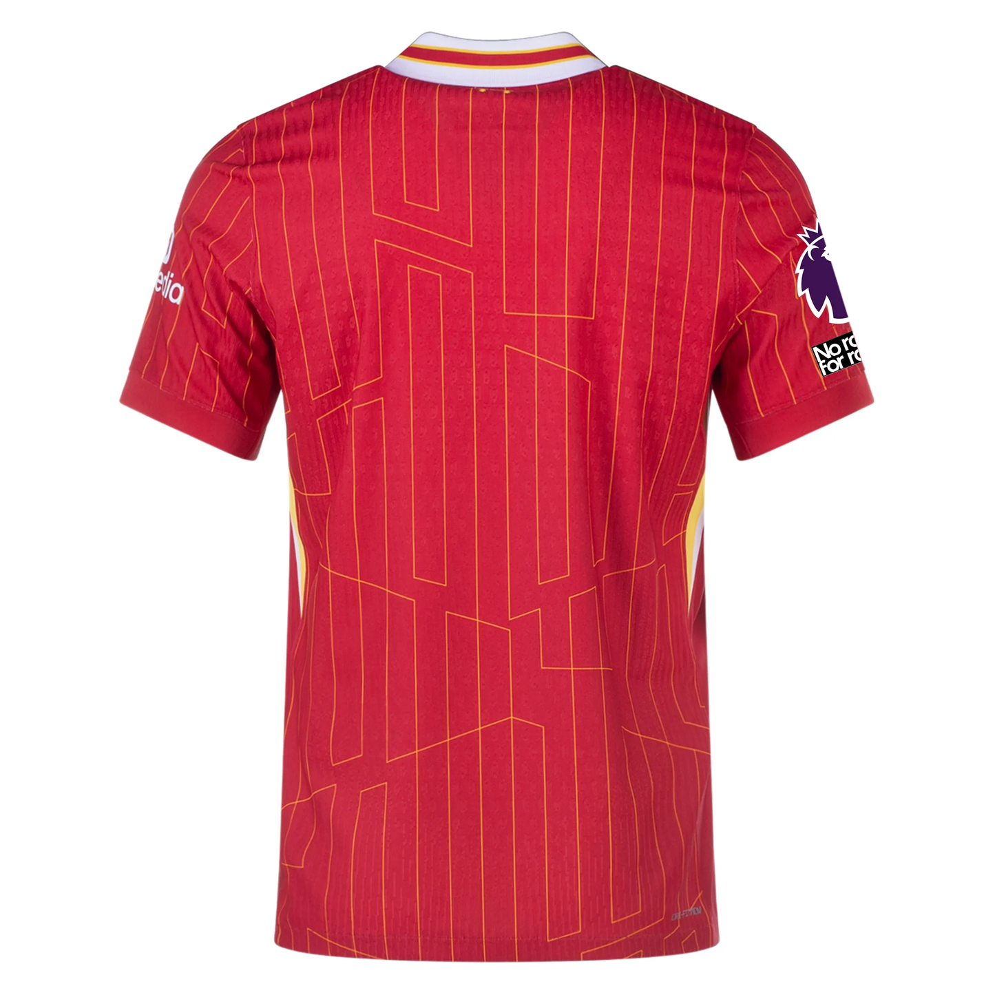 Nike Liverpool Match Authentic Home Jersey w/ EPL + No Room For Racism Patches 24/25 (Gym Red/Chrome Yellow)