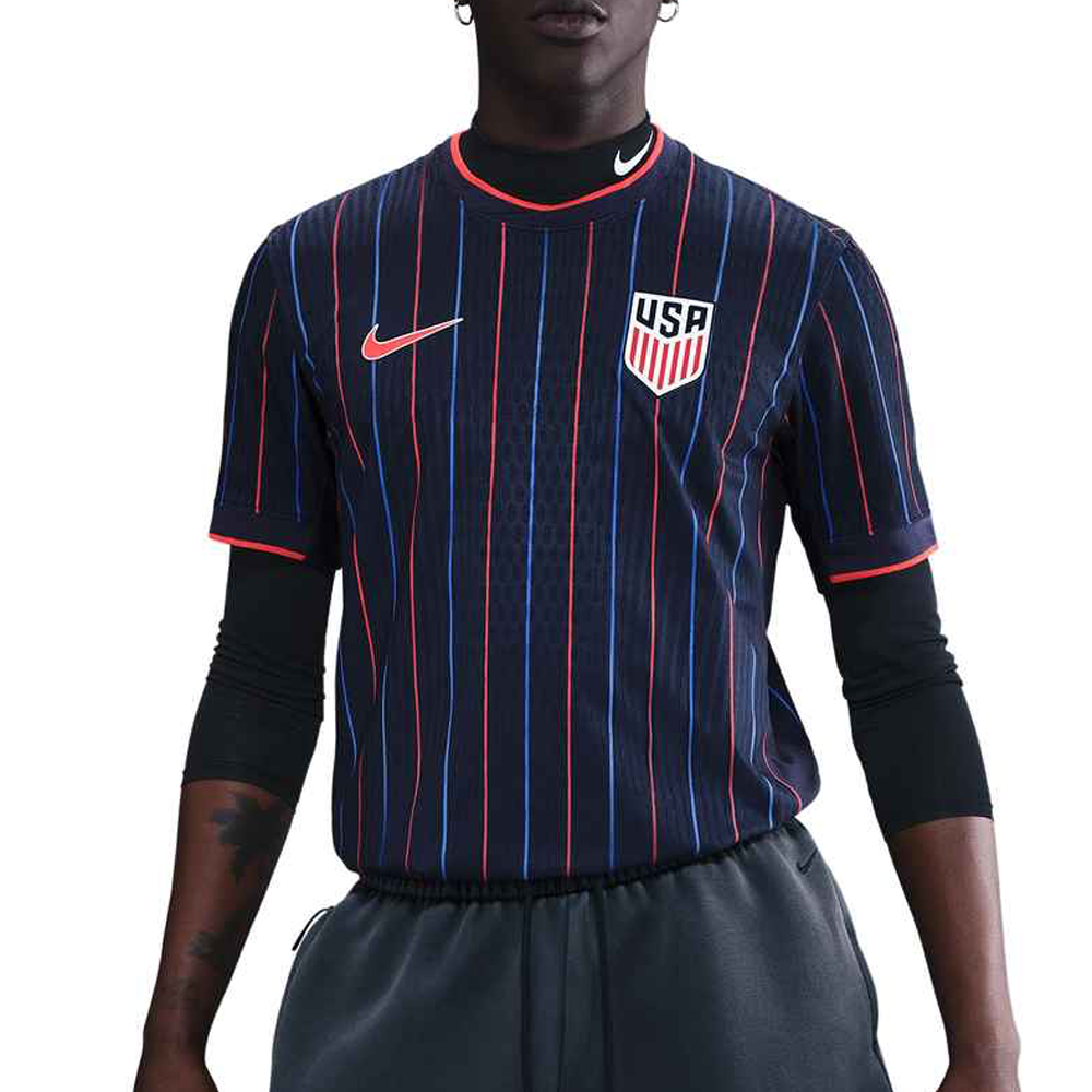 Nike Mens United States Away Match Authentic Jersey 25/26 (Obsidian/Challenge Red)