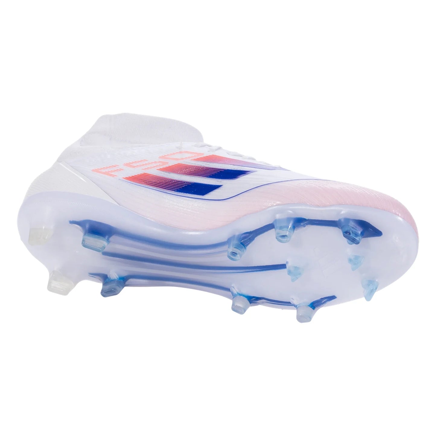 adidas F50 Pro Mid FG Women’s Firm Ground Soccer Cleat - White/Solar Red/Lucid Blue