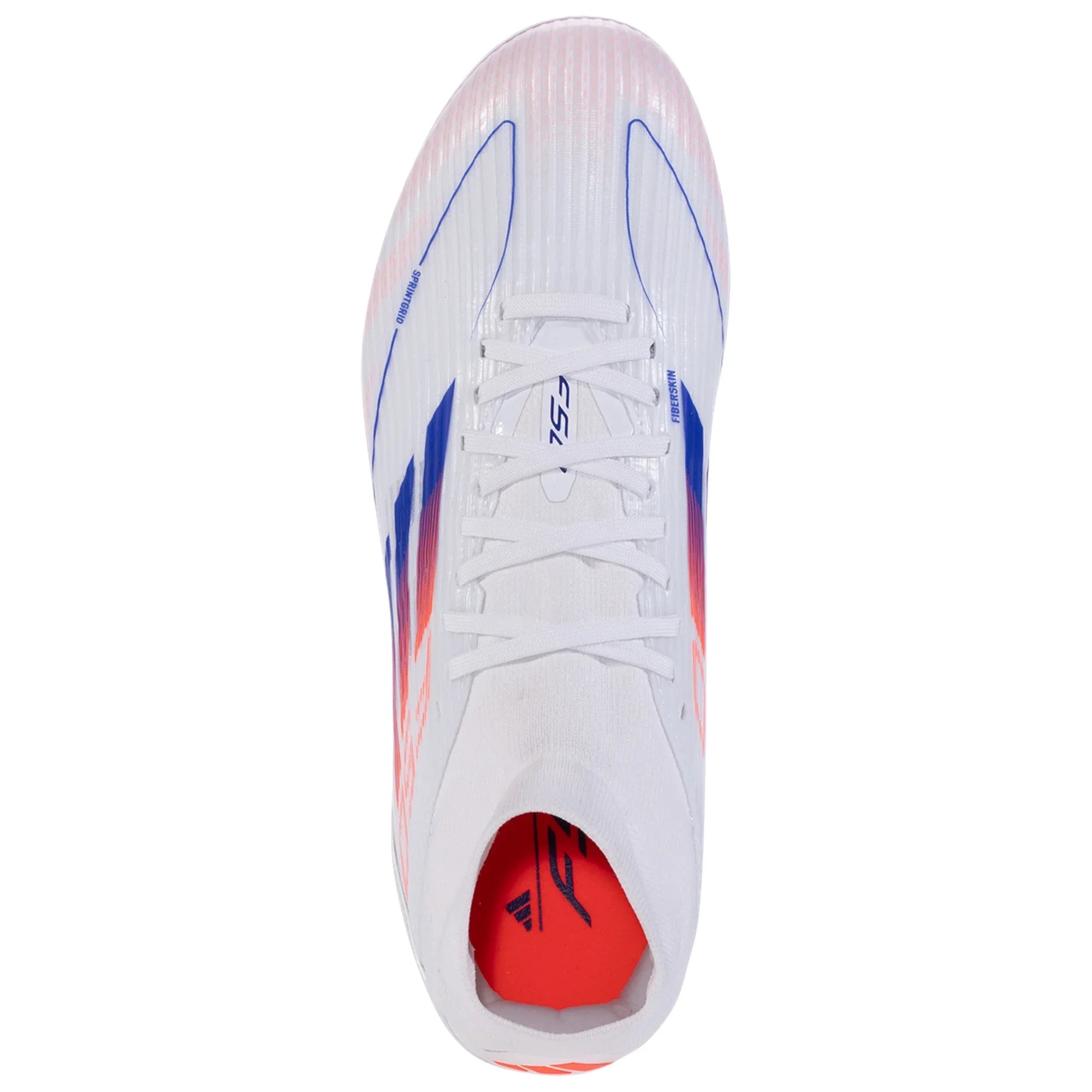 adidas F50 League Mid FG/MG Women’s Firm Ground Soccer Cleat - White/Solar Red/Lucid Blue