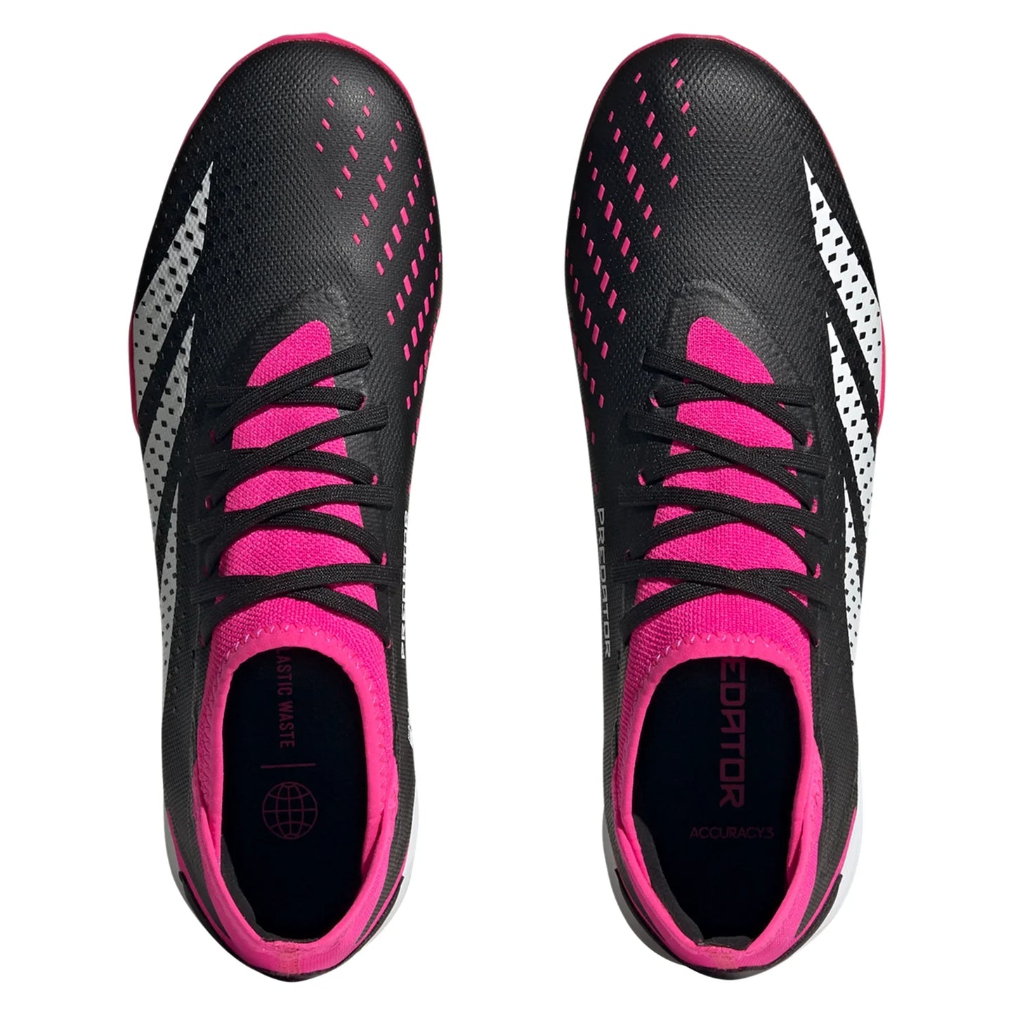 adidas Predator Accuracy.3 TF Turf Soccer Cleats - Black/White/Pink