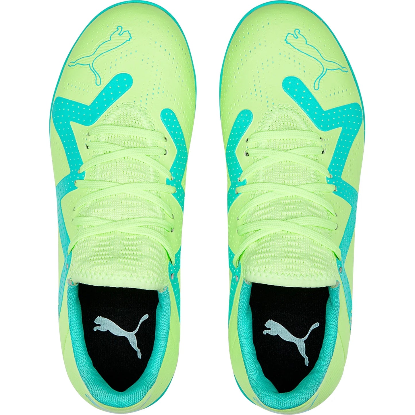 Puma Future Play TT Turf Junior Soccer Cleat- Yellow/Black/Peppermint