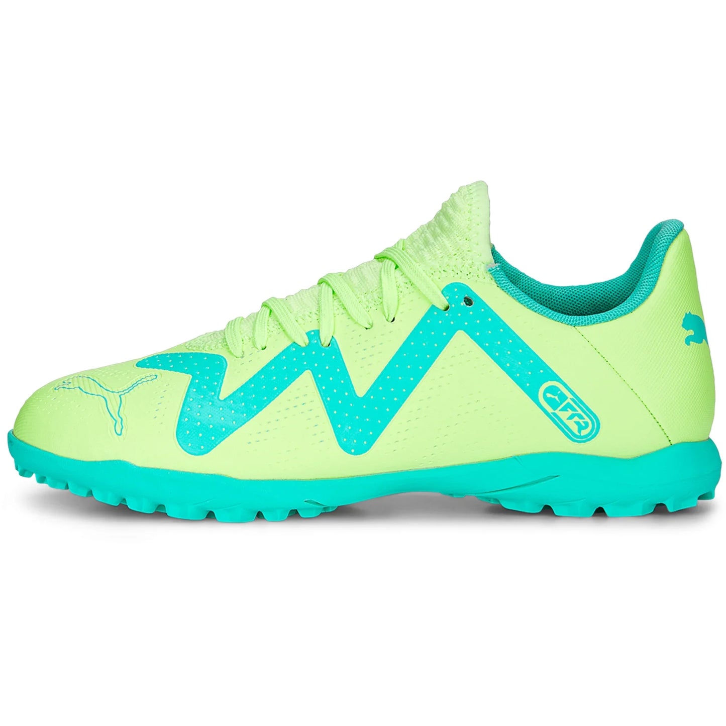 Puma Future Play TT Turf Junior Soccer Cleat- Yellow/Black/Peppermint