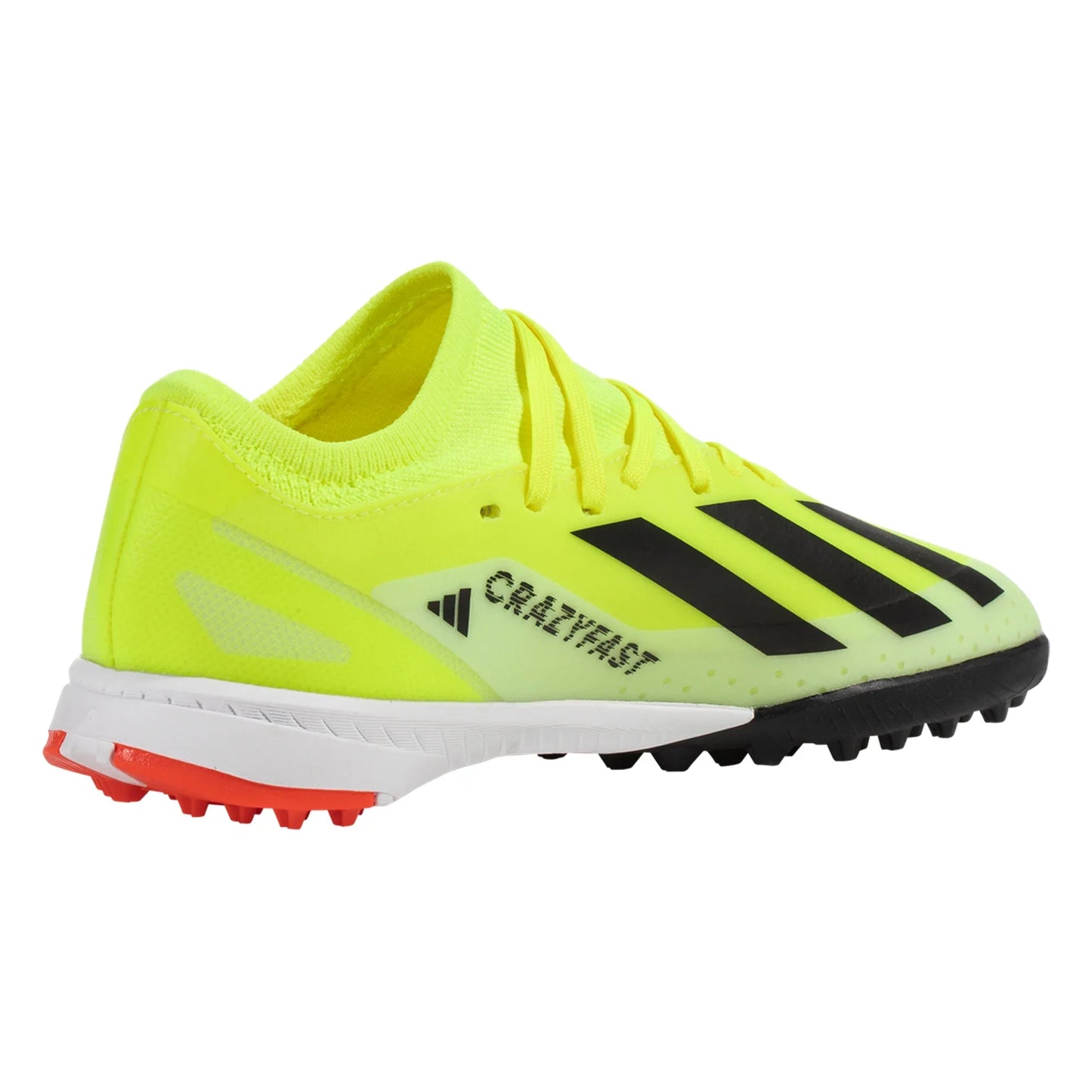 adidas X Crazyfast League TF Junior Turf Soccer Cleat - Solar Yellow/Core Black/White