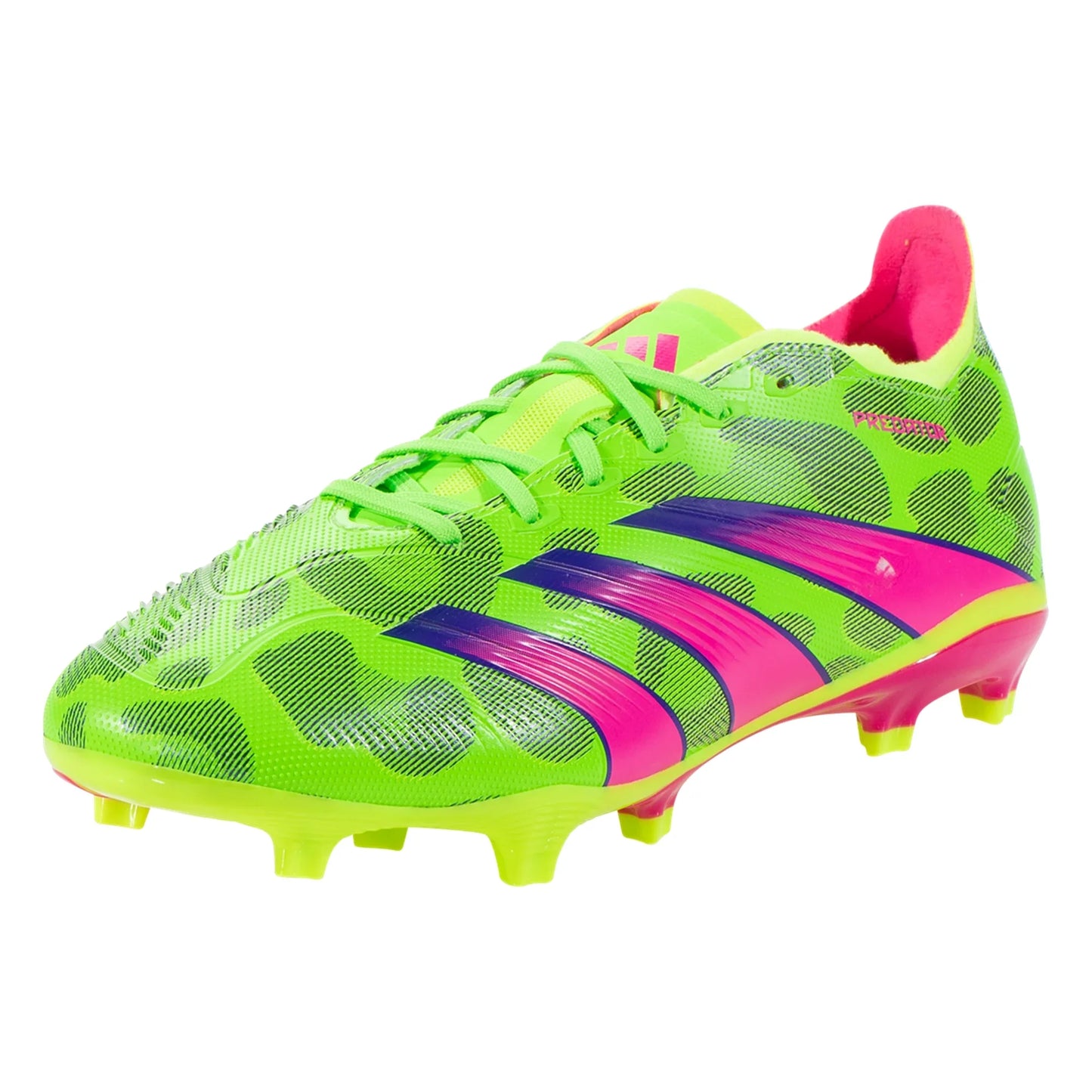 adidas Predator League Low FG Firm Ground Soccer Cleat - Solar Green/Shock Pink/Lucid Lemon
