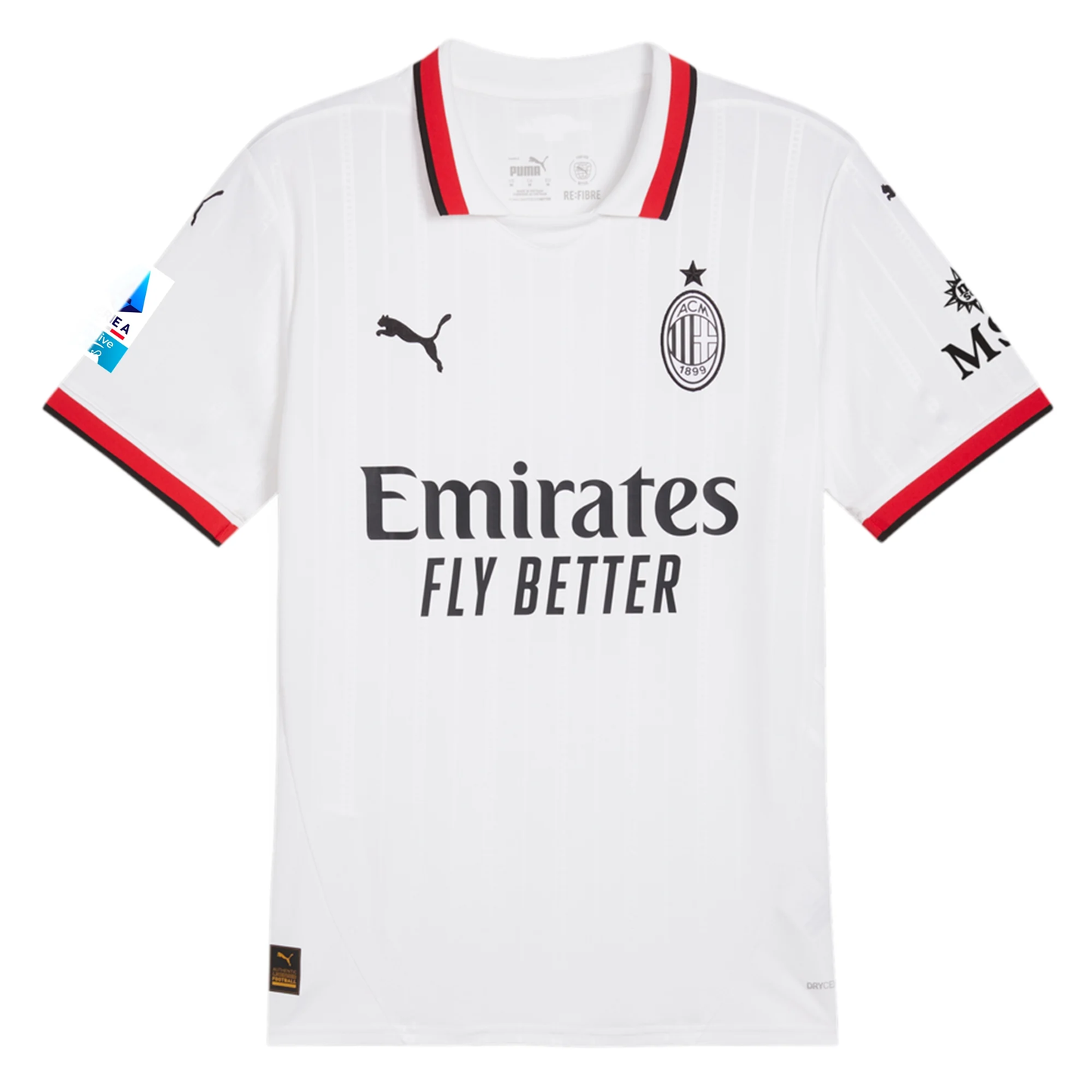Puma AC Milan Yunus Musah Away Jersey w/ Serie A Patch 24/25 (Puma White)