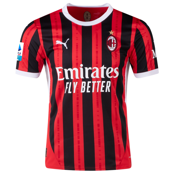 Puma AC Milan Santi Gimenez Home Jersey w/ Serie A Patch 24/25 (Puma Red/Puma Black)