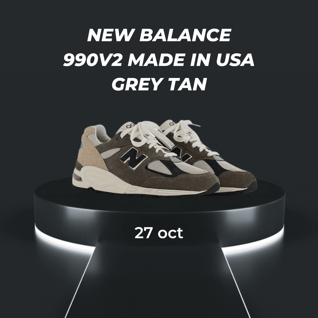 New Balance 990v2 MADE in USA Grey Tan - santkicks