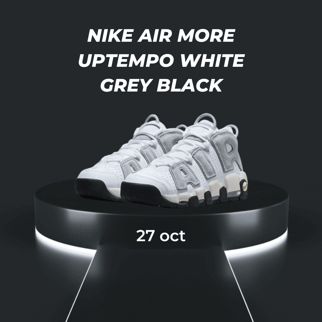 Nike Air More Uptempo White Grey Black - santkicks