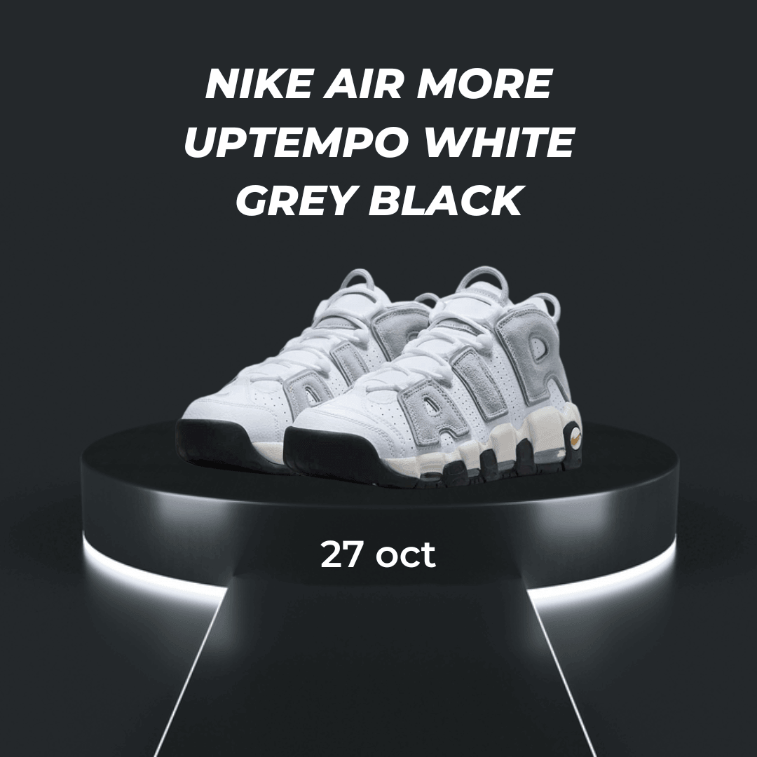 Nike air uptempo white grey black online
