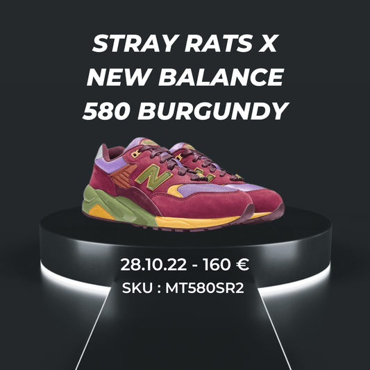 Stray Rats x New Balance 580 Burgundy - santkicks
