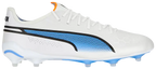 Puma King Ultimate FG/AG Firm Ground Soccer Cleat - White/Bluemazing/Flat Light Gray/Sunset Glow
