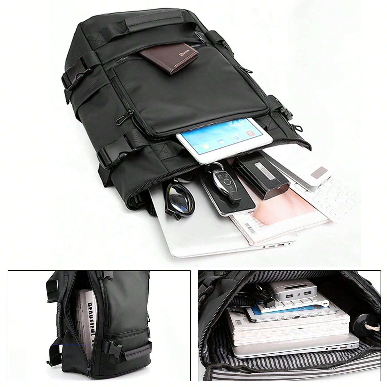 Sac à dos polyvalent et sécurisé pour le voyage et le travail-pc- unisexe