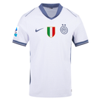 Nike Inter Milan Authentic Davide Frattesi Away Jersey w/ Serie A + Scudetto Patch 24/25 (White/Silver)