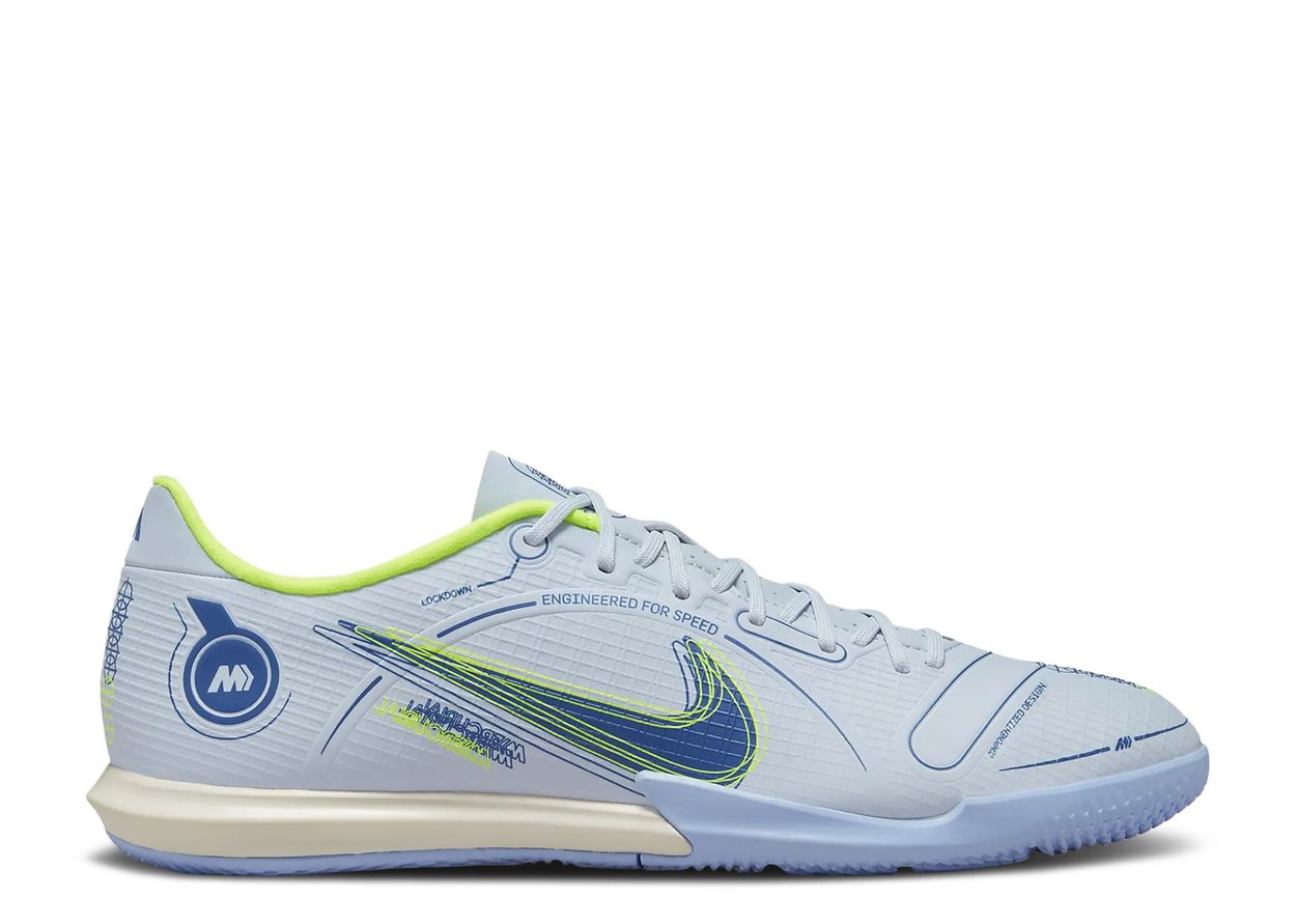 Nike Vapor 14 Academy IC Indoor Soccer Shoes- Grey Light Marine