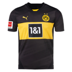 Puma Borussia Dortmund Yan Couto Away Jersey w/ Bundesliga Patch 24/25 (Puma Black/Faster Yellow)