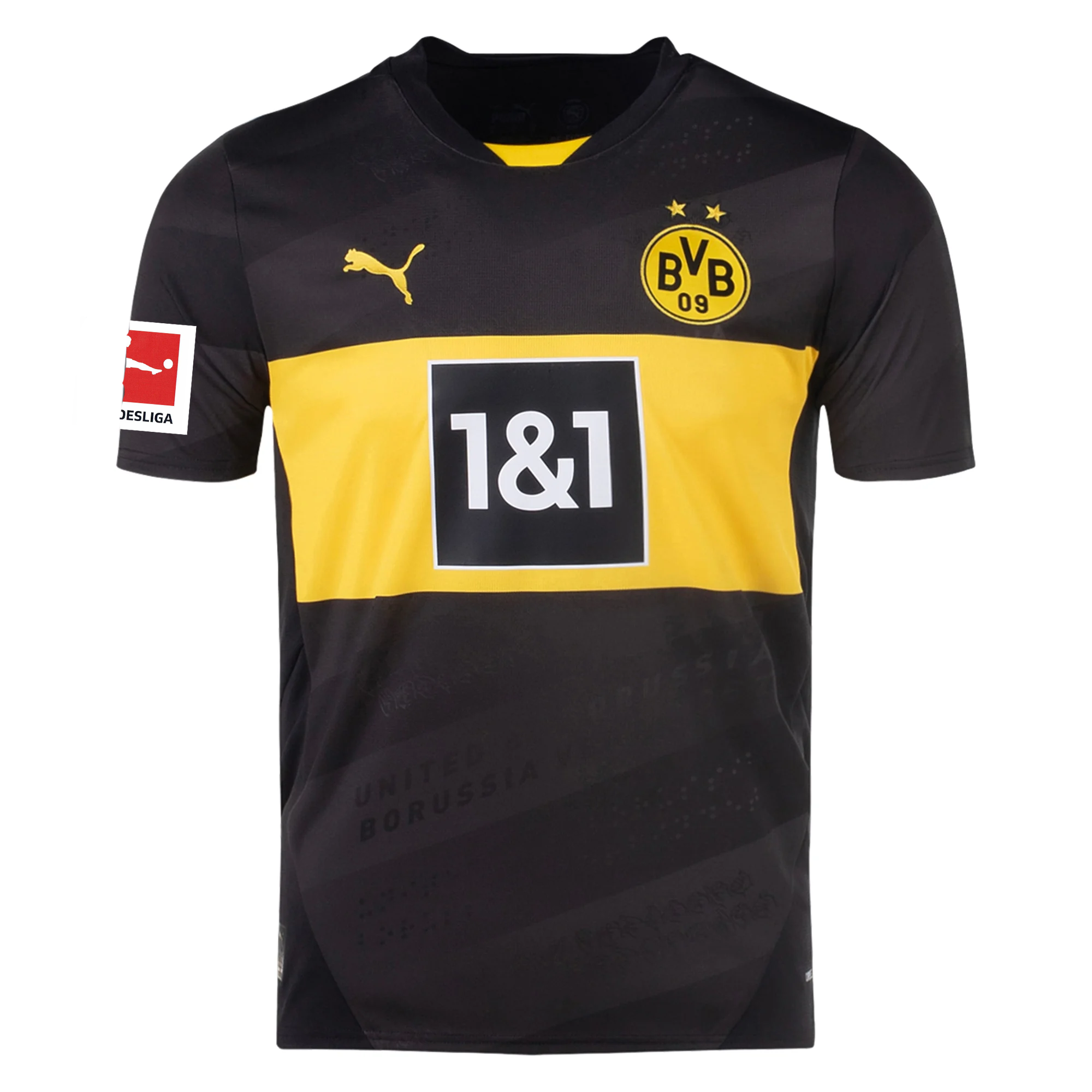 Puma Borussia Dortmund Yan Couto Away Jersey w/ Bundesliga Patch 24/25 (Puma Black/Faster Yellow)