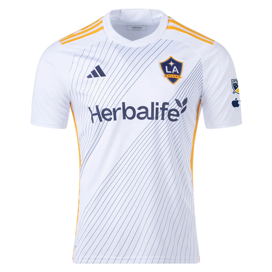 adidas LA Galaxy Home Jersey w/ MLS + Apple TV Patches 24/25 (White/Yellow/Navy)