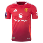 adidas Manchester United Authentic Mason Mount Home Jersey w/ EPL + No Room For Racism Patches 24/25 (MUFC Red/Bright Red)