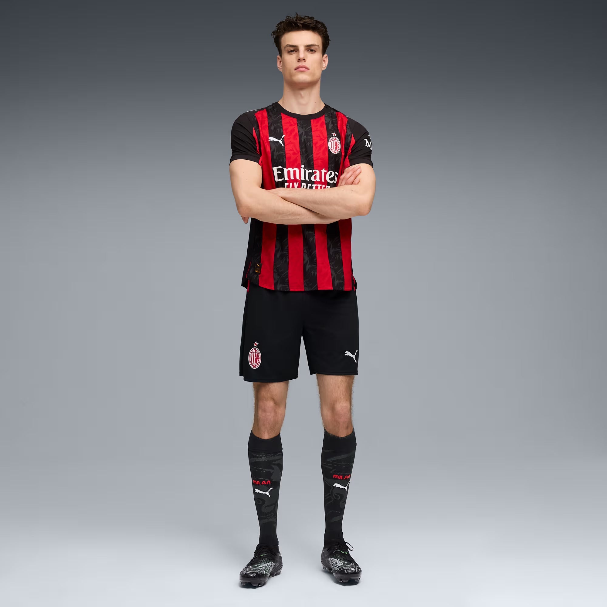 Puma AC Milan 25/26 Authentic Home Jersey (Red/Black)