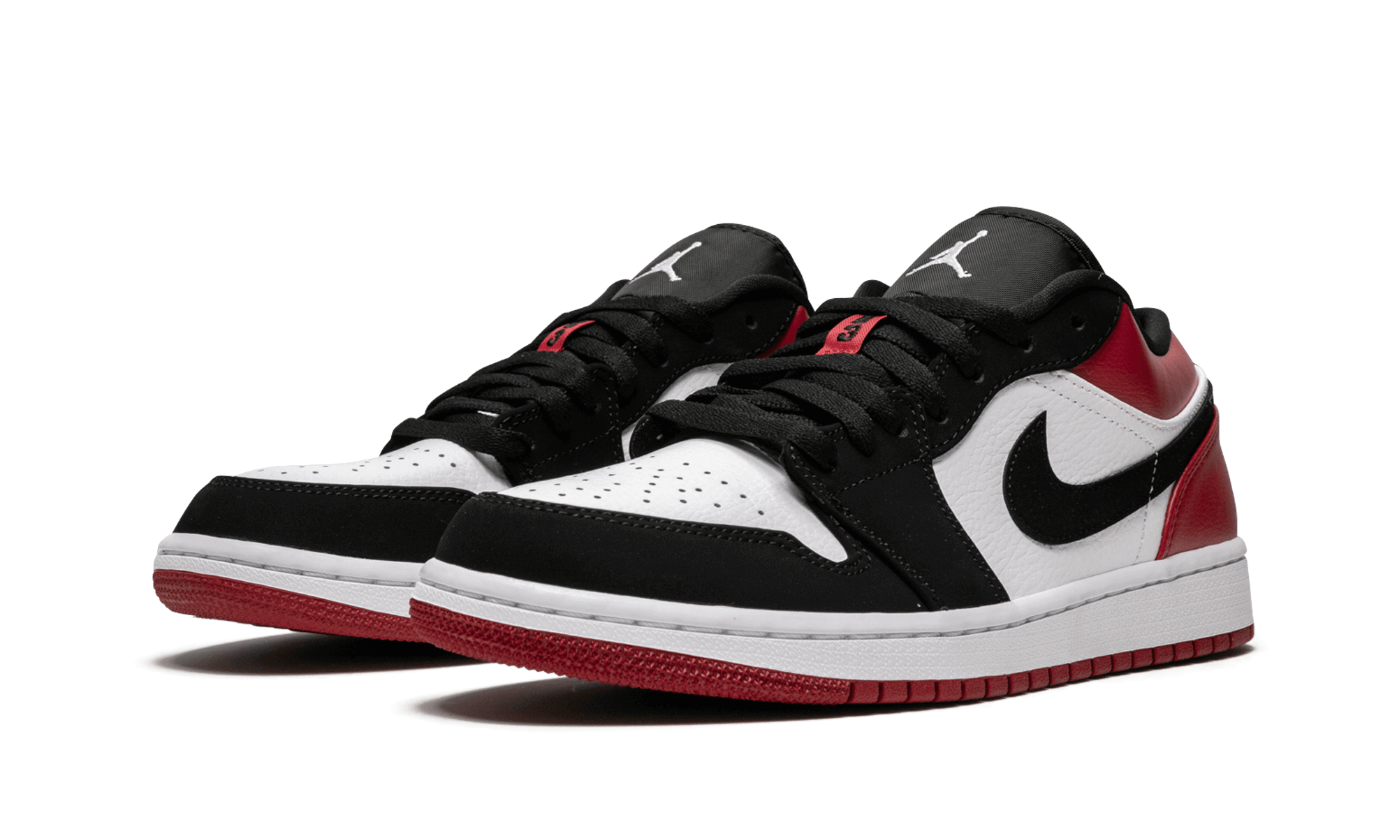 Air Jordan 1 Low Black Toe WHITE/BLACK-GYM RED