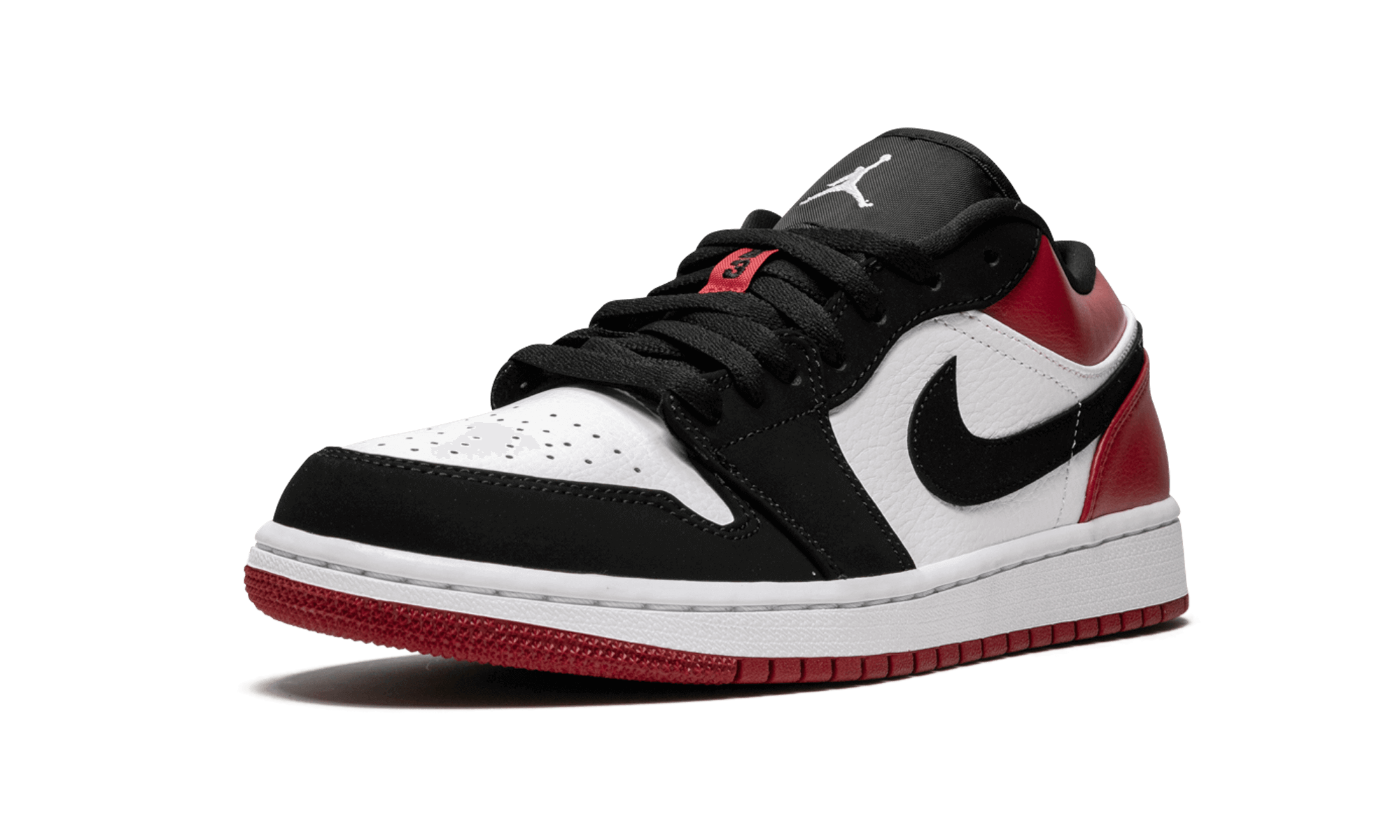 Air Jordan 1 Low Black Toe WHITE/BLACK-GYM RED