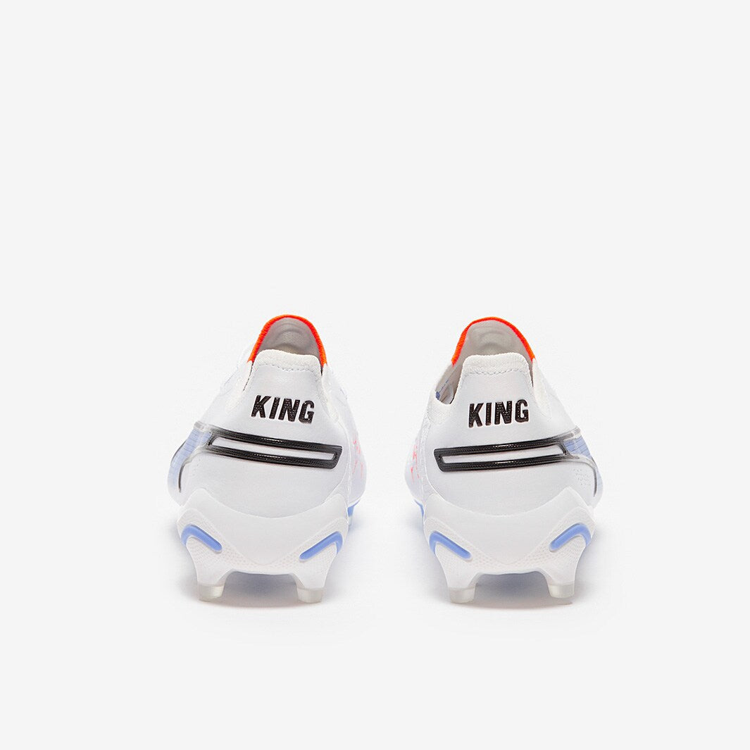 Puma King Ultimate FG/AG Firm Ground Soccer Cleat - White/Bluemazing/Flat Light Gray/Sunset Glow