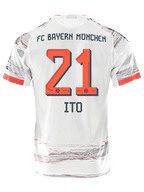 adidas Ito Authentic Away Jersey 25/26 w/ Sponsor + Meister Bundesliga Patch (White/Red)
