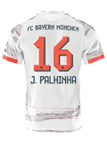 adidas J. Palhinha Authentic Away Jersey 25/26 w/ Sponsor + Meister Bundesliga Patch (White/Red)