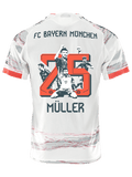 adidas Muller Special Authentic Away Jersey 25/26 w/ Sponsor + Meister Bundesliga Patch (White/Red)