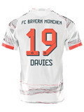 adidas Davies Authentic Away Jersey 25/26 w/ Sponsor + Meister Bundesliga Patch (White/Red)