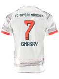 adidas Gnabry Authentic Away Jersey 25/26 w/ Sponsor + Meister Bundesliga Patch (White/Red)