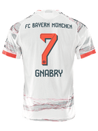 adidas Gnabry Authentic Away Jersey 25/26 w/ Sponsor + Meister Bundesliga Patch (White/Red)