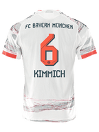 adidas Kimmich Authentic Away Jersey 25/26 w/ Sponsor + Meister Bundesliga Patch (White/Red)