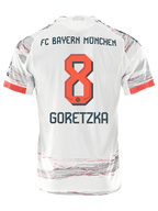 adidas Goretzka Authentic Away Jersey 25/26 w/ Sponsor + Meister Bundesliga Patch (White/Red)