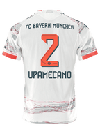 adidas Upamecano Authentic Away Jersey 25/26 w/ Sponsor + Meister Bundesliga Patch (White/Red)