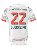 adidas Guerreiro Authentic Away Jersey 25/26 w/ Sponsor + Meister Bundesliga Patch (White/Red)