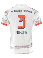 adidas Minjae Authentic Away Jersey 25/26 w/ Sponsor + Meister Bundesliga Patch (White/Red)