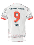 adidas Kane Authentic Away Jersey 25/26 w/ Sponsor + Meister Bundesliga Patch (White/Red)