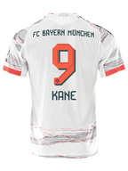 adidas Kane Authentic Away Jersey 25/26 w/ Sponsor + Meister Bundesliga Patch (White/Red)