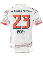 adidas Boey Authentic Away Jersey 25/26 w/ Sponsor + Meister Bundesliga Patch (White/Red)