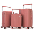 Set de 3 Valises ABS+PC 20/24/28 pouces – Bagages Rigides Légers avec Roues 360°, Cadenas Sécurisé & Poignée Large