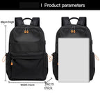 Sac à Dos pour Ordinateur Portable 15.6 Pouces – Imperméable avec Port de Charge USB – Idéal pour Loisirs, Travail et École – Noir
